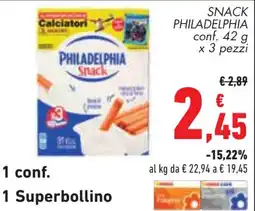 Conad Philadelphia Snack offerta