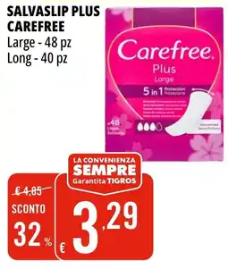 Tigros Salvaslip plus Carefree offerta