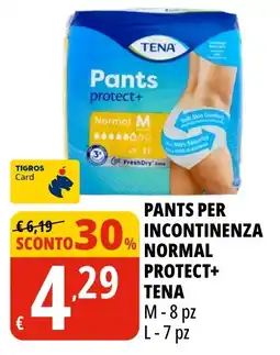 Tigros Pants per incontinenza normal protect+ Tena offerta