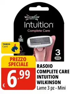 Tigros Rasoio Complete Care Intuition Wilkinson offerta