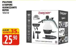 Tigros Pulitore a vapore igienizzante beper offerta