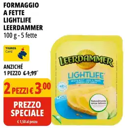 Tigros Formaggio a fette Leerdammer Lightlife offerta