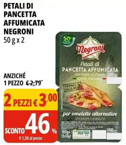 Tigros Petali di pancetta affumicata Negroni offerta