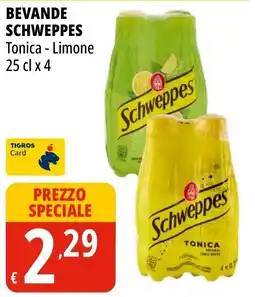 Tigros Schweppes Tonica - Limone offerta