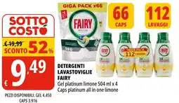 Tigros Detergenti lavastoviglie Fairy offerta