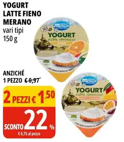 Tigros Yogurt latte fieno Merano offerta