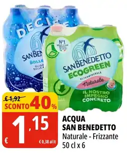 Tigros Acqua San Benedetto Naturale - Frizzante offerta