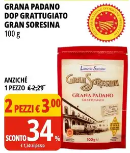 Tigros Grana padano grattugiato gran soresina offerta