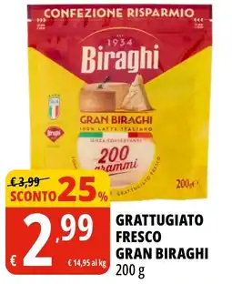 Tigros Grattugiato fresco Gran Biraghi offerta