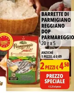 Tigros Barrette di Parmigiano Reggiano DOP Parmareggio offerta