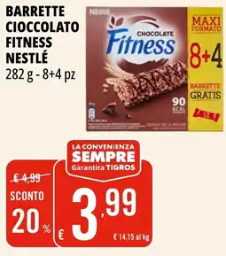 Tigros Barrette cioccolato fitness Nestlé offerta