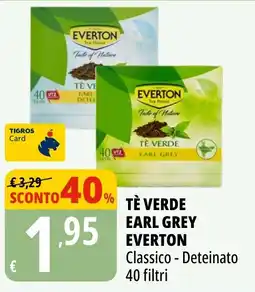 Tigros Tè verde Earl Grey Everton offerta