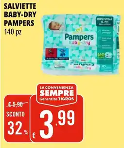 Tigros Salviette baby-dry Pampers offerta