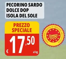 Tigros Pecorino sardo dolce Dop isola del sole offerta