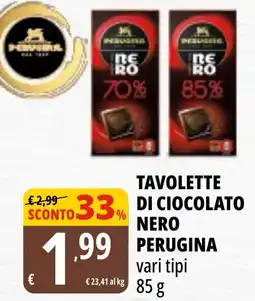 Tigros Tavolette di cioccolato nero Perugina offerta