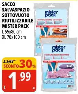 Tigros Sacco salvaspazio sottovuoto Mister Pack offerta