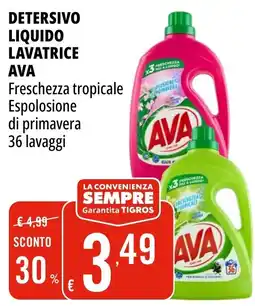 Tigros Detersivo liquido lavatrice Ava offerta