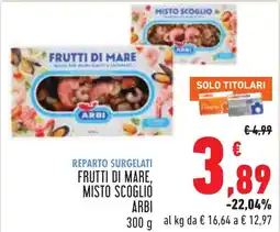 Conad Frutti di mare, misto scoglio Arbi offerta