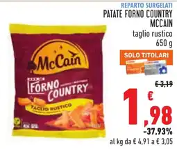 Conad Patate forno country McCain taglio rustico offerta