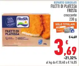 Conad Filetti di platessa Frosta offerta