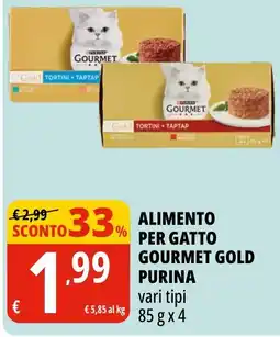 Tigros Alimento per gatto Gourmet Gold Purina offerta