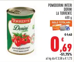 Conad Pomodorini interi Dorini offerta