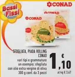 Conad Sfogliata, piada rolling Conad offerta