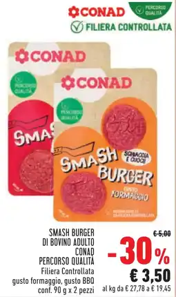 Conad Smash Burger Conad offerta