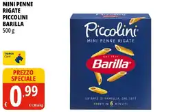 Tigros Mini penne rigate Piccolini Barilla offerta