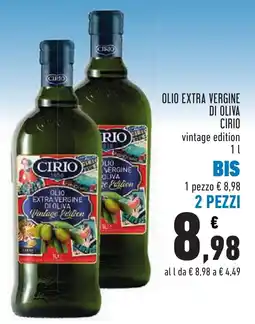 Conad Olio extra vergine di oliva Cirio vintage edition offerta