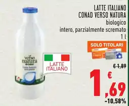 Conad Latte italiano Conad Verso Natura offerta
