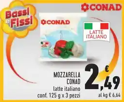 Conad Mozzarella Conad offerta