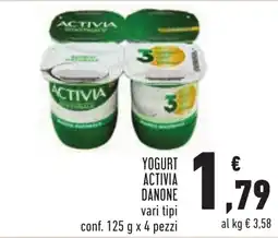 Conad Yogurt Activia Danone offerta