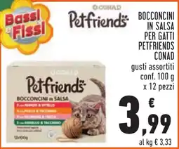 Conad Petfriends Bocconcini in salsa offerta