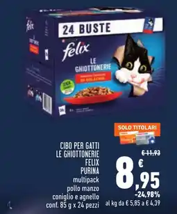 Conad Cibo per gatti le ghiottonerie felix purina offerta