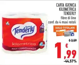 Conad Carta igienica kilometrica Tenderly offerta