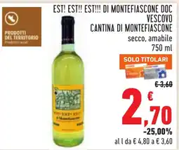 Conad EST! EST!! EST!!! di Montefiascone DOC offerta