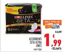 Conad Assorbenti seta ultra lines offerta