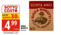 Tigros Birra Moretti offerta