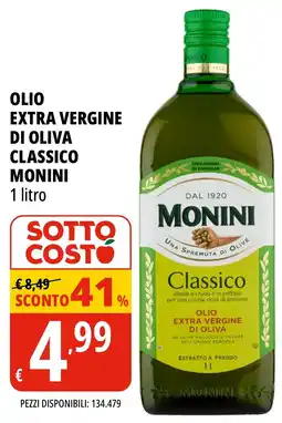Tigros Olio extra vergine di oliva classico Monini offerta