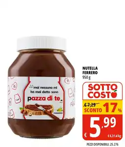 Tigros Nutella Ferrero offerta