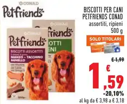 Conad Biscotti assortiti Petfriends offerta