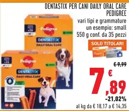 Conad Dentastix per cani daily oral care Pedigree offerta