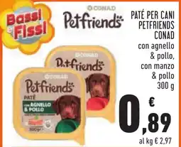 Conad Petfriends Paté con agnello & pollo offerta