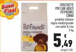 Conad Petfriends crocchette per cani adulti offerta