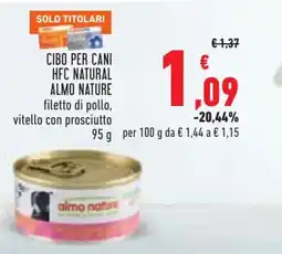 Conad Cibo per cani HFC Natural Almo Nature offerta
