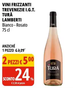 Tigros Vini frizzanti trevenezie i.g.t. turà lamberti bianco - rosato offerta