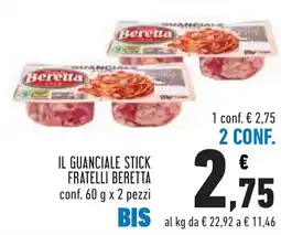 Conad Guanciale stick Fratelli Beretta offerta