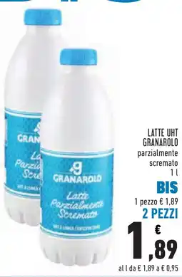 Conad Latte parzialmente scremato Granarolo offerta