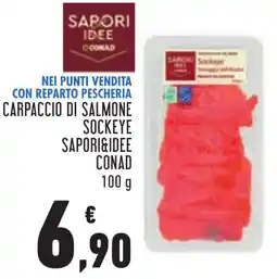 Conad Carpaccio di salmone sockeye Saporidee offerta